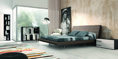 Letto matrimoniale - FENIX - Gamamobel - contemporaneo / con testiera / in pelle