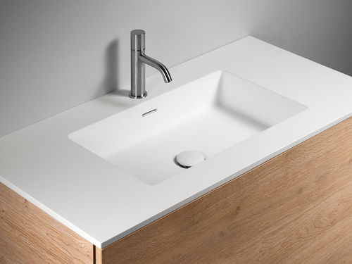 Lavabo integrato - CODE - F.lli Stocco s.r.l. - in composito / lucido / rettangolare