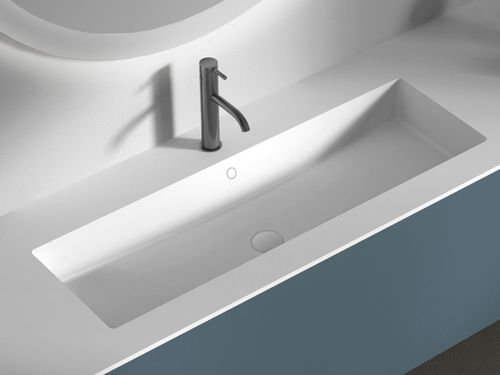 Lavabo integrato - LIDO - F.lli Stocco s.r.l. - in Ocritech® / lucido / rettangolare