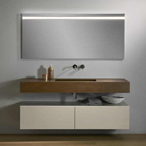 Lavabo sospeso - B-QUAD - F.lli Stocco s.r.l. - in porcellana / lucido / rettangolare