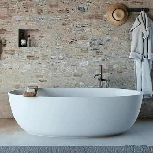 Vasca da bagno rotonda - BV022_CRI - F.lli Stocco s.r.l. - da appoggio / per ambiente abitativo / in Cristalplant®