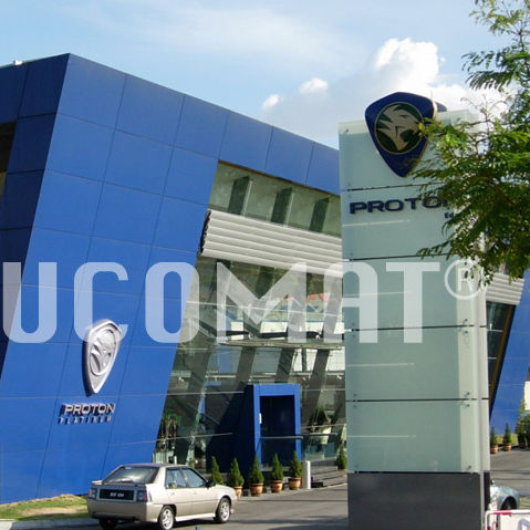 Cartello pubblicitario da parete - ALUCOMAT® STEEL - ALUCOMAT | JSN - da esterno / magnetico / in alluminio