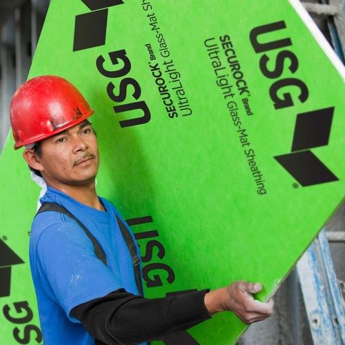 Lastra in cartongesso ad alta resistenza - SECUROCK® BRAND FIRECODE® X - USG - rettangolare / ignifuga / di lunga durata