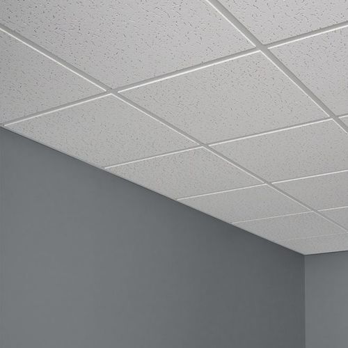 Pannello acustico per soffitto - FISSURED™ BASIC - USG - in fibra minerale / quadrato / liscio