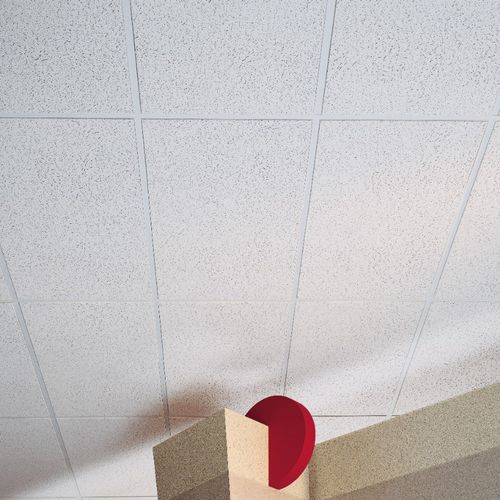 Pannello acustico per soffitto - PLATEAU™ - USG - in fibra minerale / quadrato / bianco