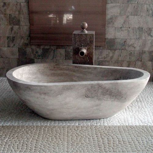 Vasca da bagno ovale - PIEDRA  PAVO - Ws Bath Collections - ad isola / ad uso professionale / in pietra