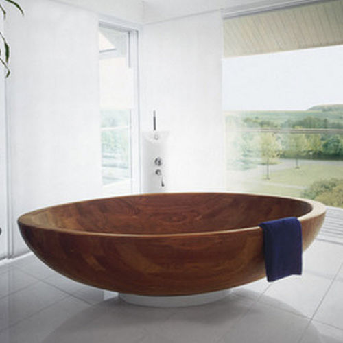 Vasca da bagno ovale - MADERA - Ws Bath Collections - da appoggio / ad uso professionale / in legno