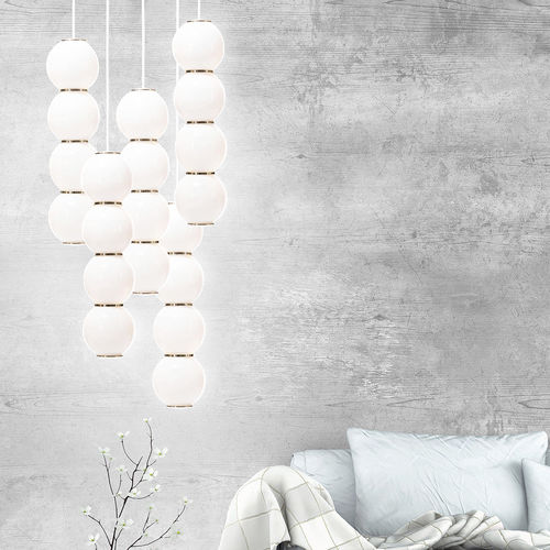 Lampadario contemporaneo - PEARLS 5 - Formagenda - in vetro / in ottone / LED