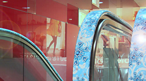 Corrimano in metallo - DECORAIL™ - EHC Global - con pubblicitari / per scala mobile