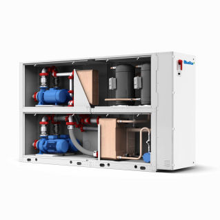 Gruppo refrigeratore a condensazione ad acqua - TETRIS W REV FC/NG - Blue Box Group - a pavimento / da interno