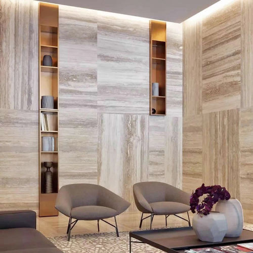 Lastra in pietra in travertino - SILVER - CREA STONE - per interni / di protezione / per stanza da bagno