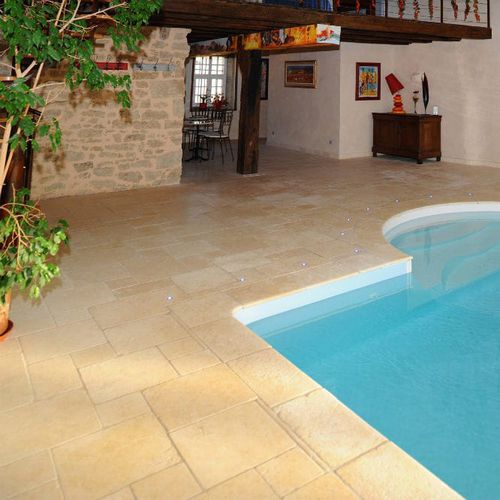 Pavé in marmo - SUNNY - CREA STONE - da interno / per piscina / spazzolato