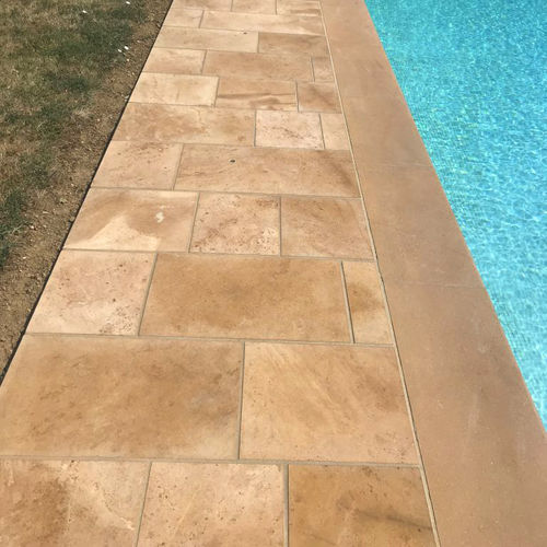 Pavé in pietra naturale - SWIMMING POOL - CREA STONE - da esterno / per piscina / spazzolato