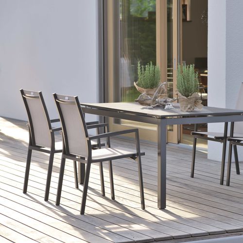 Sedia da giardino contemporanea - LEVANTO - STERN MOEBEL - da esterno / in Textilene® / con supporto in alluminio