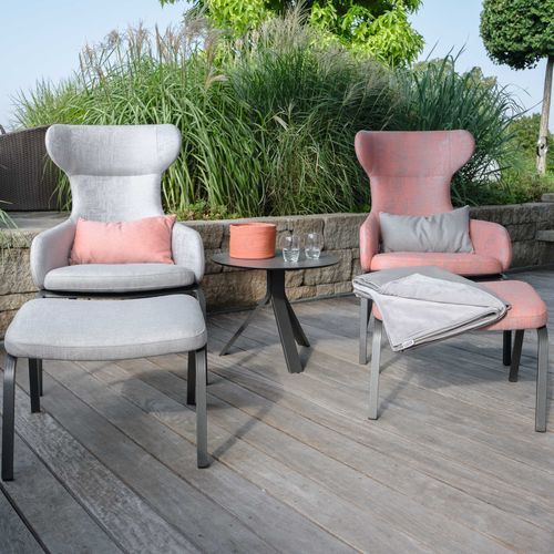 Sgabello contemporaneo - STAN - STERN MOEBEL - in tessuto / con supporto in alluminio / imbottito