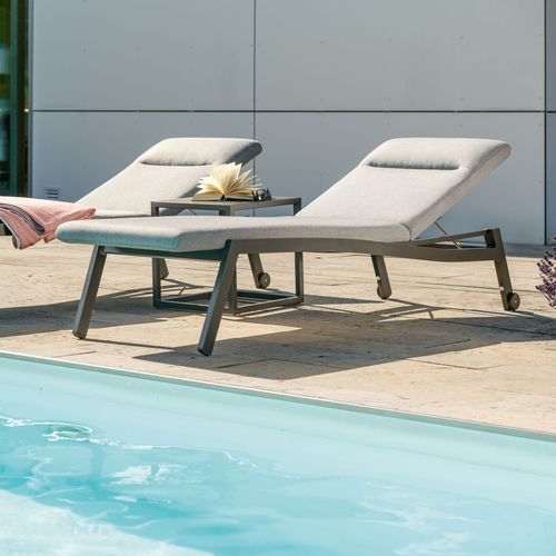 Lettino prendisole contemporaneo - ALLROUND - STERN MOEBEL - in tessuto / in alluminio / per uso contract