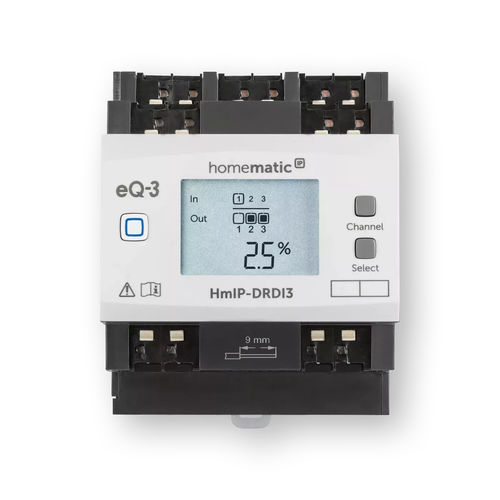 Attuatore di commutazione per sistema domotico - HmIP-DRDI3 - Homematic IP by eQ-3 - su guida DIN / per uso residenziale / contract