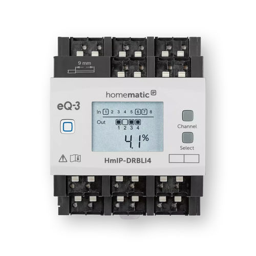 Attuatore di commutazione per sistema domotico - HmIP-DRBLI4 - Homematic IP by eQ-3 - per montaggio a filo / su guida DIN / per uso residenziale