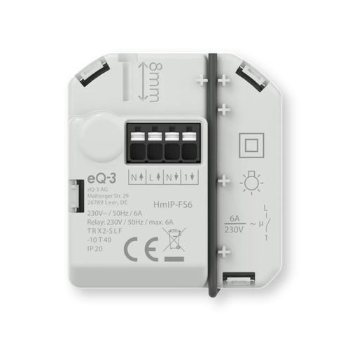Attuatore di commutazione per sistema domotico - HMIP-FS6 - Homematic IP by eQ-3 - per montaggio a filo / per uso residenziale / da esterno