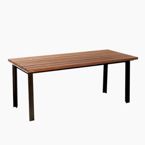 Tavolo classico - CALMA - Breinco - in legno / con supporto in acciaio / rettangolare