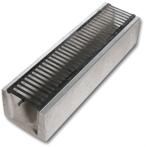 Canaletta con griglie - RCA16NL - GLS Prefabricados - in calcestruzzo / griglia in ghisa / per spazio pubblico