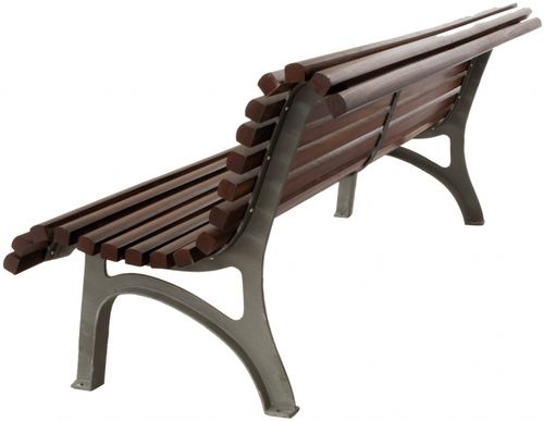 Panca per spazi pubblici classica - PLAZA REAL  - GLS Prefabricados - in legno / in ghisa / con schienale