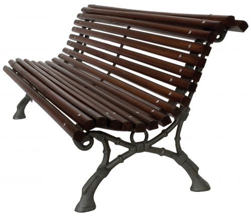 Panca per spazi pubblici classica - ROMANTIQUE  - GLS Prefabricados - in legno / in ghisa / con schienale
