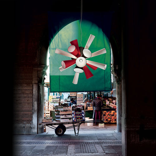 Lampada a sospensione - AQUA : SPHERE 160 MIX 18L - Façon de Venise - in tessuto / in metallo / contemporanea