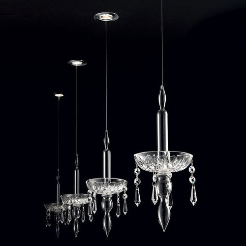 Lampada a sospensione - LIMELIGHT :  1.1 - Façon de Venise - in acciaio inossidabile lucido / in cristallo / classica