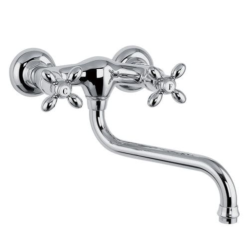 Miscelatore da parete - F5006 - Fima Carlo Frattini - in metallo cromato / da cucina / 2 fori