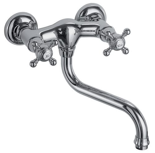 Miscelatore da parete - F5086 - Fima Carlo Frattini - in metallo cromato / da cucina / 2 fori