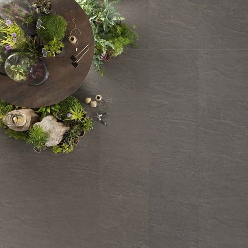 Piastrella in gres porcellanato - KOBE : GRAPHITE - Novoceram sas - opaca / strutturata / da interno