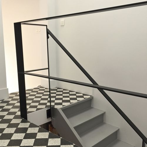 Ringhiera in acciaio - Trescalini - a sbarre / da interno / da esterno