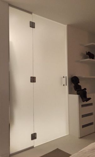 Porta da interno - Trescalini - in vetro / in acciaio / in acciaio inossidabile