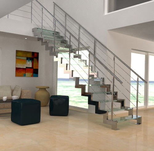 Scala dritta - LOUNGE - Trescalini - a L / a U / con gradini in legno