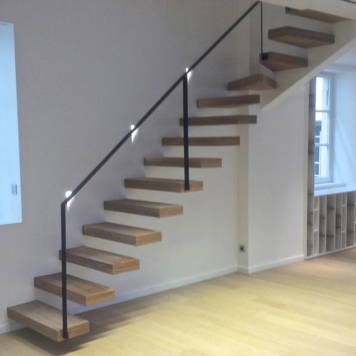 Scala dritta - AERO - Trescalini - a L / a U / con gradini in legno