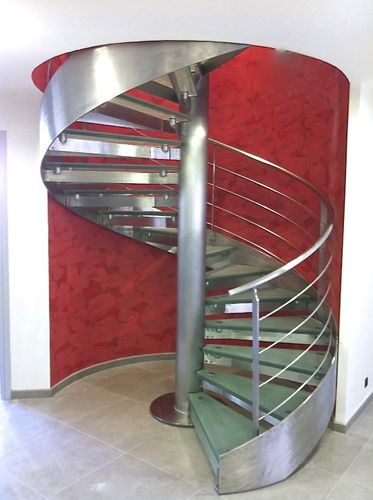 Scala a chiocciola - HURRICANE - Trescalini - elicoidale / curva / con gradini in acciaio inox