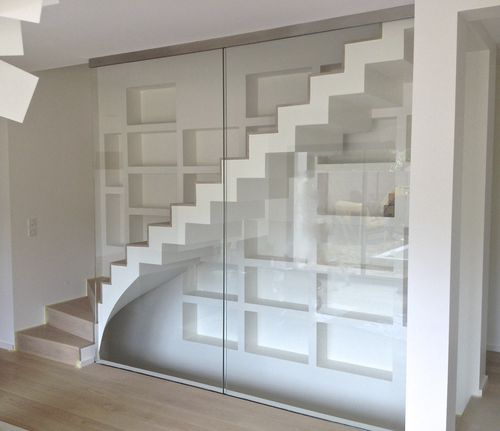 Ringhiera in vetro temprato - ALTO - Trescalini - pannelli in vetro / da interno / per scala
