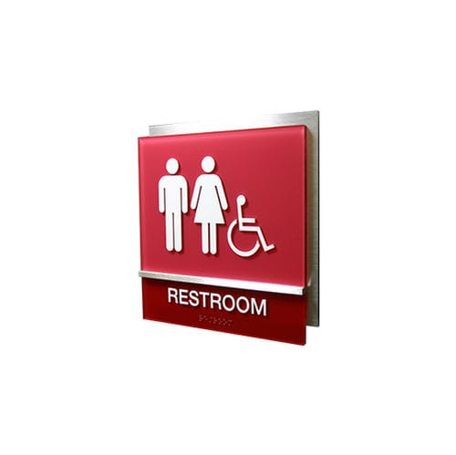 Pittogramma per porte per porta - Sanford - Vista System - con porte / in acrilico / in alluminio spazzolato