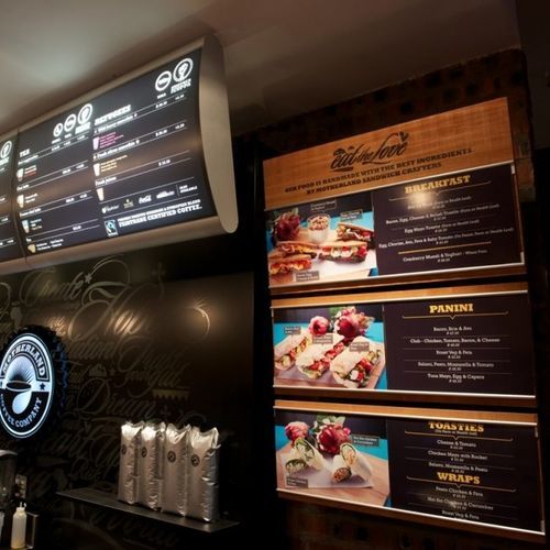 Cartello pubblicitario per ristorante - D26 - Vista System - da incasso / da bancone / da appoggio