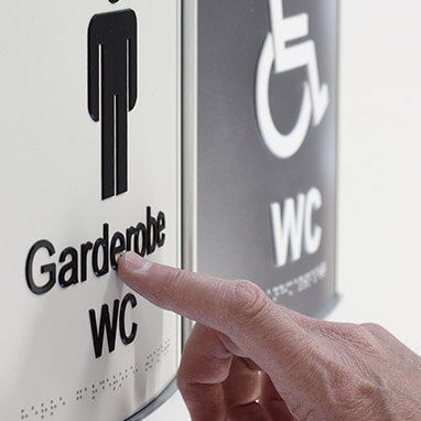 Cartello pubblicitario in braille - ADA - Vista System - da bancone / da appoggio / fisso