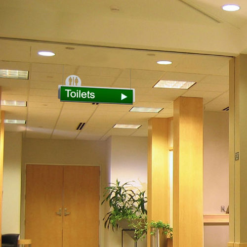 Pannello segnaletico sospeso - MCFT - Vista System - in Plexiglas® / in braille / di orientamento