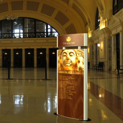 Totem pubblicitario - DOUBLE FACE MCFT - Vista System - illuminato / per spazio pubblico