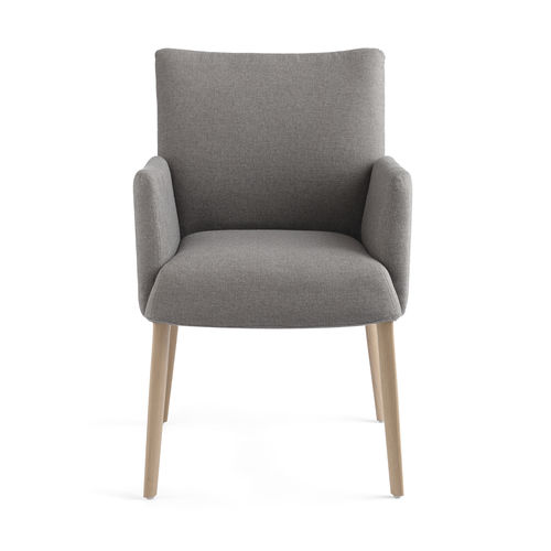 Sedia contemporanea - OLIVER H47 PB +A - Mobitec Systems S.A. - da interno / in tessuto / in rovere