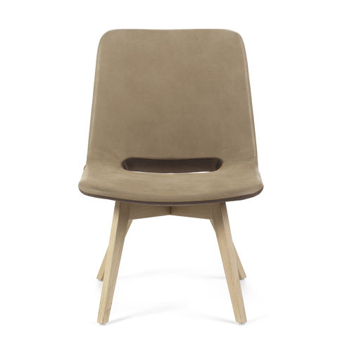 Poltrona contemporanea - PAMP BI H40 PB - Mobitec Systems S.A. - in pelle / in tessuto / in legno