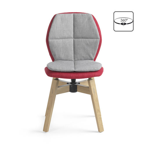 Sedia contemporanea - MOOD#92 PB07 BI  - Mobitec Systems S.A. - da interno / in tessuto / in pelle