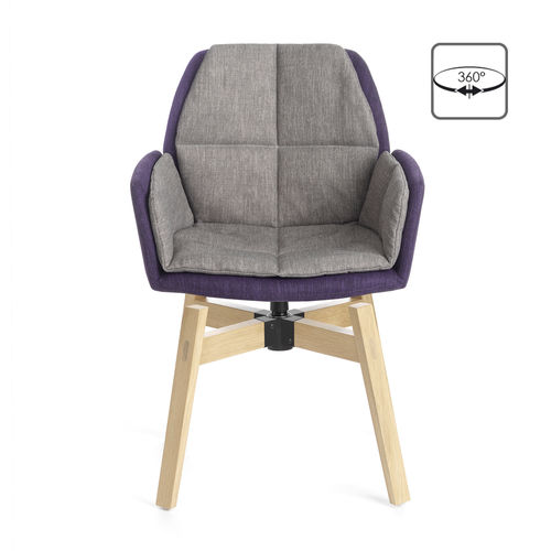 Sedia contemporanea - MOOD#96 PB09 BI - Mobitec Systems S.A. - da interno / in tessuto / in pelle
