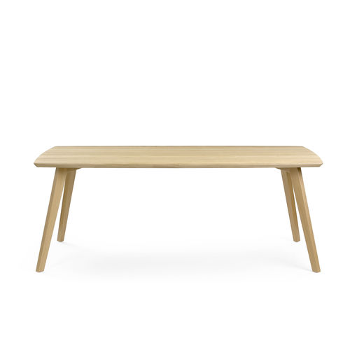 Tavolo contemporaneo - MOOD#T1 H76 PB - Mobitec Systems S.A. - in legno massiccio / con supporto in legno massiccio / rettangolare