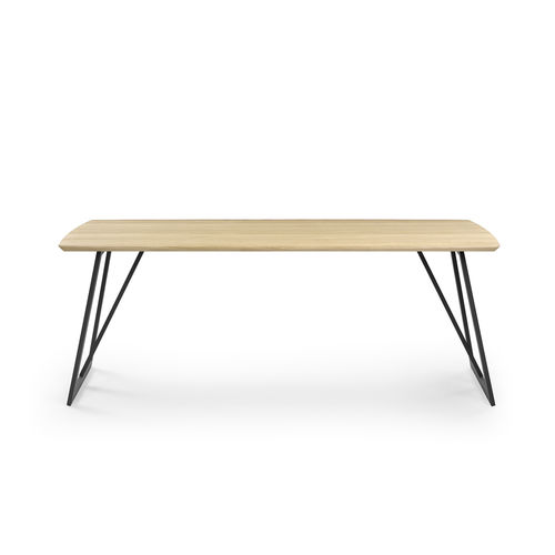 Tavolo da pranzo contemporaneo - MOOD#T1 H76 PM - Mobitec Systems S.A. - in metallo / in legno massiccio / in melaminico