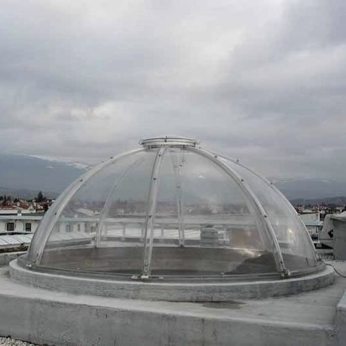 Lucernario in policarbonato - SELF-SUPPORTING MODULAR - CAODURO - curvo / per tetto piano / trasparente